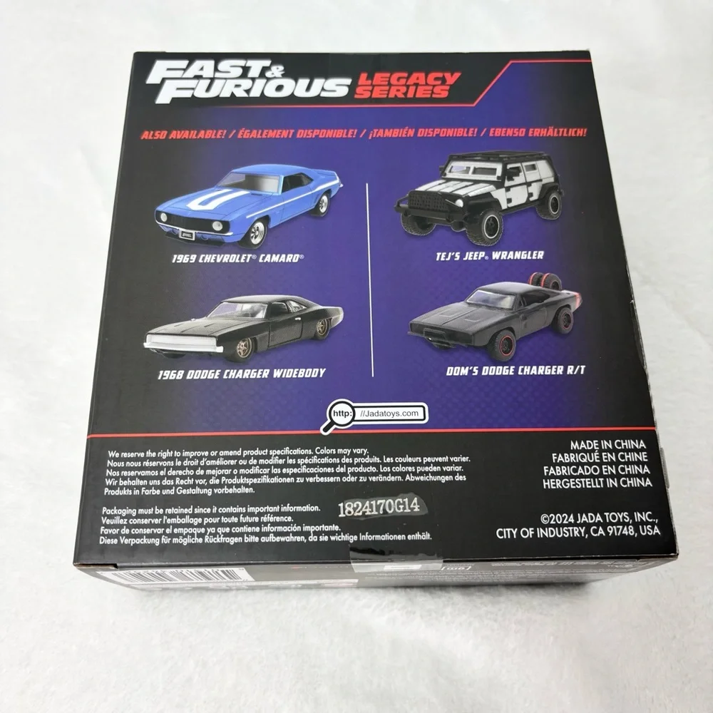 Fast &‎ Furious Jada Cars Dom's Dodge Charger R/T 1970 & Tej's Jeep Wrangler